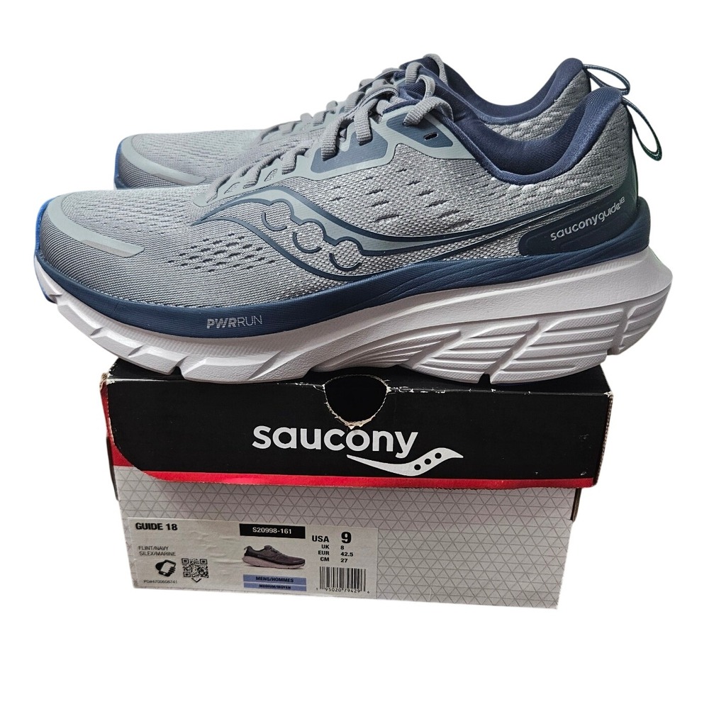 Saucony Guide 18 Mens Running Shoes Flint Navy S20998-161 Size 9 Stability